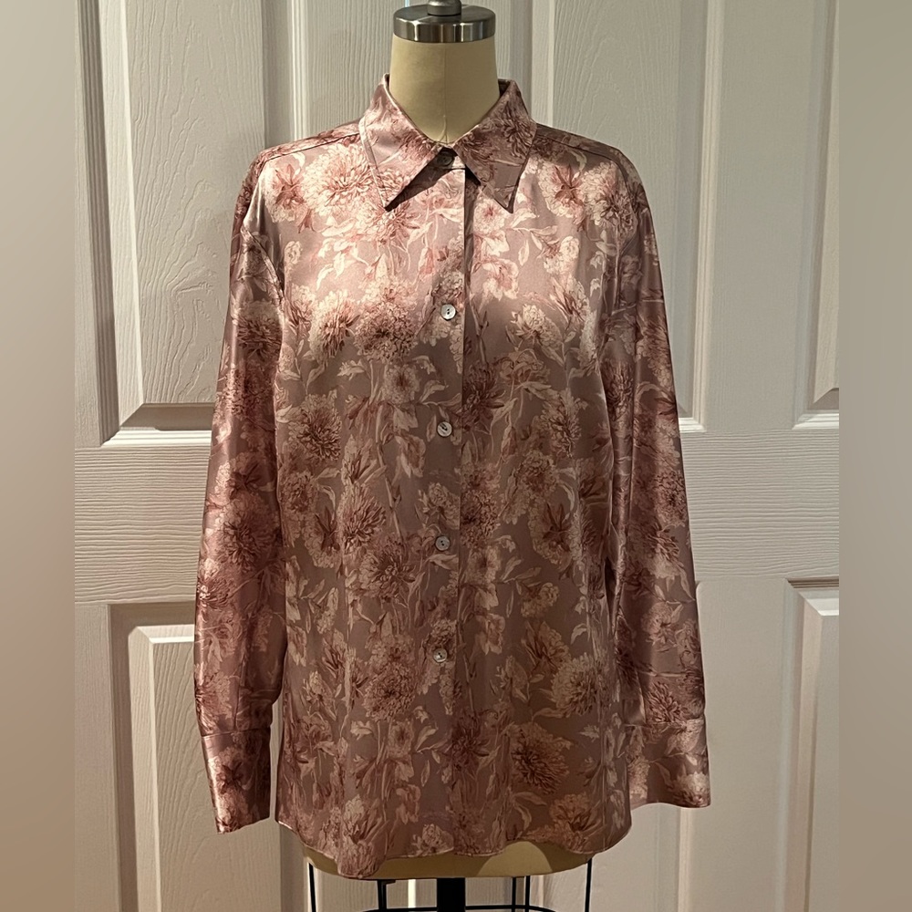 NWT Vince Silk Floral Blouse